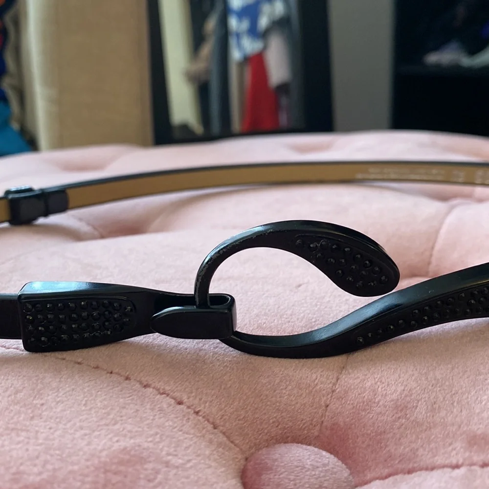 Express Women’s Black with Black gemstones‎ Adjustable waist belt| Size: S/M